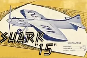 NEW LASER CUT JETCO SHARK 15 C/L MODEL AIRPLANE SHORT KIT .15 - .25 ENGINES - Picture 1 of 5