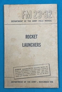 FM23-32 Rocket Launchers M9A1 & M18 2.36-inch Original Army Field Manual 1949 - Picture 1 of 1