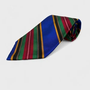 Lauren Ralph Lauren Handmade Silk Striped Neck Tie Length 56" Width 3.5" - Picture 1 of 5