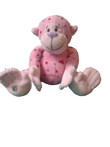 Ganz Pink Love Monkey Red Purple Hearts Plush Stuffed HM343 Webkinz No Code - Picture 1 of 9