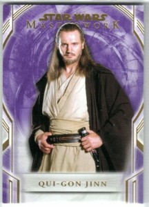 STAR WARS 2018 TOPPS MASTERWORK PURPLE PARALLEL BASE 4 QUI-GON JINN 47/50