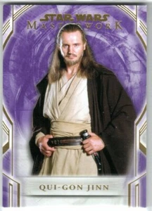 STAR WARS 2018 TOPPS MASTERWORK PURPLE PARALLEL BASE 4 QUI-GON JINN 47/50 - Picture 1 of 2