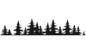 TREE LANDSCAPE SCENE BANNER Vinyl Decal -Sticker for Car Jeep Truck Window - Foto 1 di 3