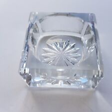 Antik viktorianisch geschliffenes Kristallglas offener Salzkeller 45mm Miniatur britisch
