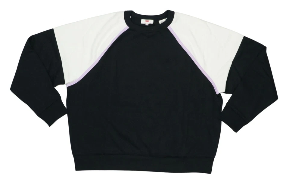Sudadera para mujer Levi's Colorblocked Pullover cuello redondo M nueva con etiquetas negra/crema Foto 1 de 1
