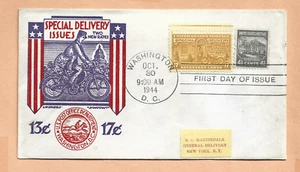 E18 FIRST FLIGHT SPECIAL DELIVERY FDC OCT 30,1944 WASH DC STAEHLE - Picture 1 of 1