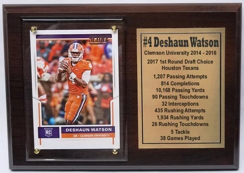 Clemson University Deshaun Watson Football Card Plaque Cover