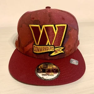 New Era 9Fifty Washington Commanders Hat SnapBack Ink Dye Maroon - Picture 1 of 8