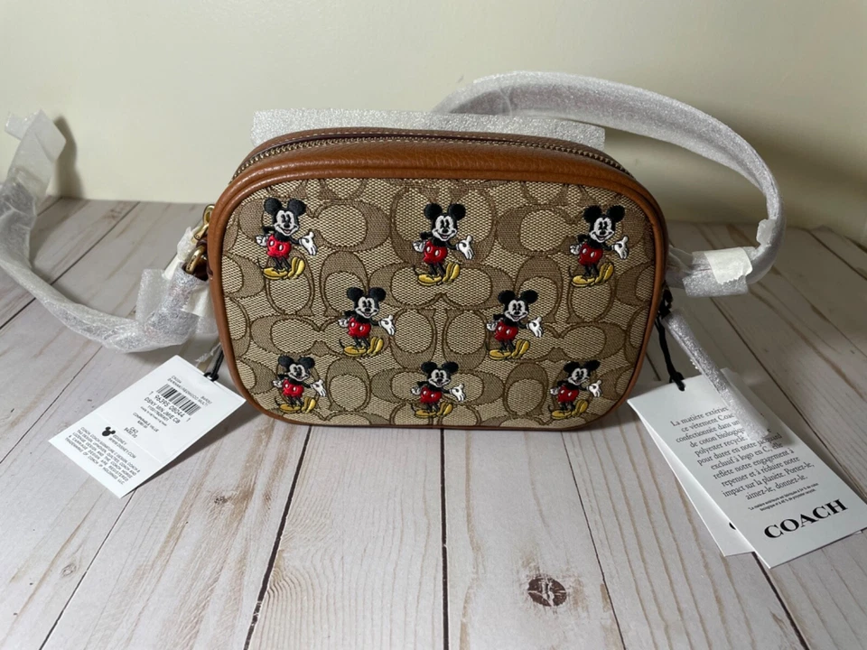 COACH Disney Mickey Tote Bag Shoulder Bag Leather Ivory 88082c