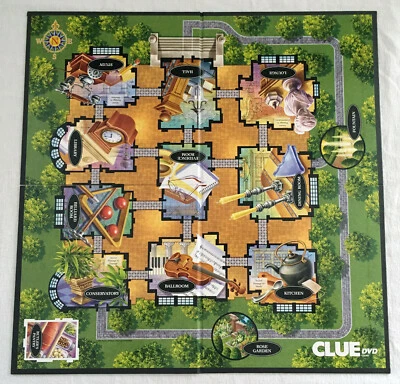 2006 CLUE DVD Game Replacement Parts, Folding Board / Game Room Decor EUC - Image 1 of 3
