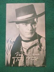 Estate Sale ~ Vintage Cowboy Arcade Card - Terry Frost  American Actor