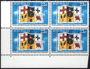 1981 Australia Queen's Birthday 22c parte inferior L/H bloque de 4 como nuevo nunca bisagras - Imagen 1 de 1