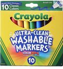 Marqueurs lavables classiques Crayola Ultraclean Broadline (10 pièces) (Pack de 2)