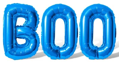 Banner Globo Letra BOO - 10 Opciones de Color - Decoración de Suministros para Fiesta de Halloween Foto 1 de 4