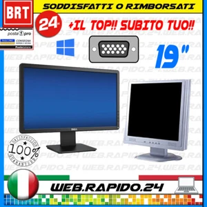 PC MONITOR BILDSCHIRM 19" 1366 X 768 16:9 (DELL,HP) VGA DVI DISPLAY DESKTOP OK 20 - Bild 1 von 7