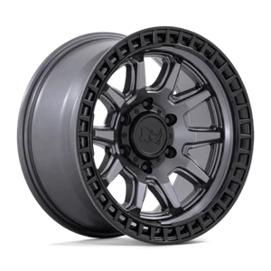 Black Rhino CALICO 17x8.5 ET34 5x120 74.10mm MATTE GUNMETAL W/ MATTE BLACK LIP ( - Picture 1 of 1