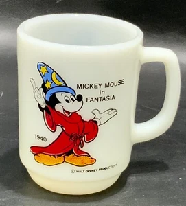 Vtg Mickey Mouse Fantasia 1940 cup Mug Anchor Hocking Pepsi Collector Series - Picture 1 of 2