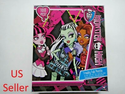Mattel Monster High 100 Piece Freaky Fab Puzzle Cartoon Monster High show USA - Image 1 of 3