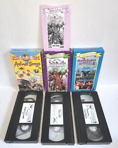 Wee Sing VHS Lot Animal Songs, Sillyville w/Song Book, Marvelous Musical Mansion