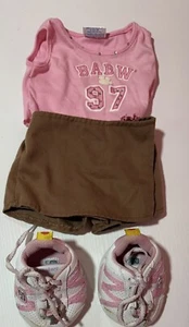 Build A Bear Outfit Pink Tank Top Braun Skort Pink Skecher Schuhe - Bild 1 von 6