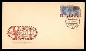 MayfairStamps Czechoslovakia FDC 1961 Moscow Globes First Day Cover aaj_68591