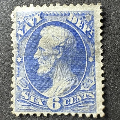 1873 O38 Navy Postage Stamp - Image 1 of 4