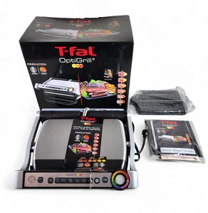 T-Fal OptiGrill Indoor Electric Grill With Recipe Book GC702D53 Brand New - Picture 1 of 6