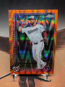 Luis Garcia Jr /25 Orange Raywave 2025 Topps Chrome Washington Nationals - Picture 1 of 2