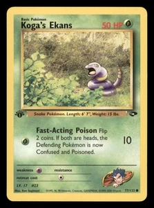 Koga's Ekans 77/132 1st Edition Gym Challenge 2000 - Picture 1 of 2