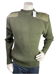 NWT US Military DSCP Sweater Mens 42 Army Green Valor Collection Wool Commando - Picture 1 of 12