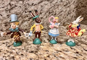 Vintage 1990 Hamilton Alice im Wunderland Figuren (4er Set) Hutmacher, Hase - Bild 1 von 3