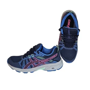 Asics Gel Venture 7 Damenschuhe Größe 8 marineblau pink Laufen Jogging Turnschuhe - Bild 1 von 10