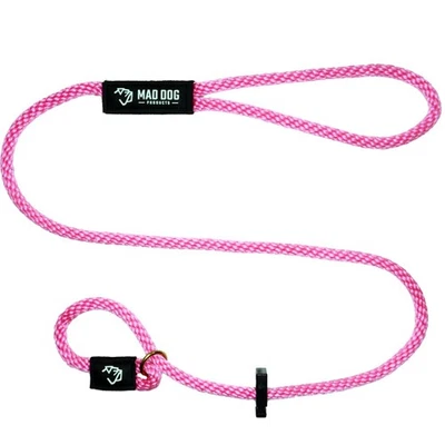 Correa inglesa para perro Mad Dog Products 1/2” x 10’ cuerda de firma rosa Foto 1 de 4
