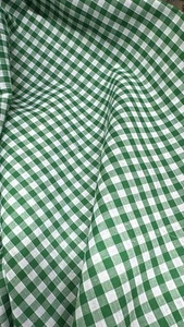 Material 1/4” Green Gingham Polyester Cotton 45” Wide /115cm 2mtrs - Picture 1 of 1