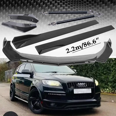 For Audi Q7 R7 S7 TT Carbon Fiber Front Bumper Lip /Splitters Side Skirt Strut Foto 1 de 4