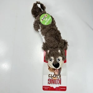 Kong Scrunch Knots Squirrel Small/Medium Squeaky Plush Internal Rope Dog Toy - Picture 1 of 10