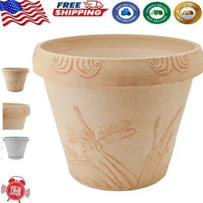 Maceta ligera beige libélula para jardinería ecológica en interiores y exteriores Foto 1 de 4