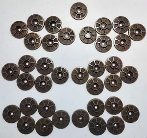 Vintage 37 M Marke 1 Zoll Runde Schublade Rückplatten - Bild 1 von 11