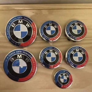 7PCS 50th Anniversary For Steering Wheel Hood Truck Emblem HubCaps Badges - Picture 1 of 4