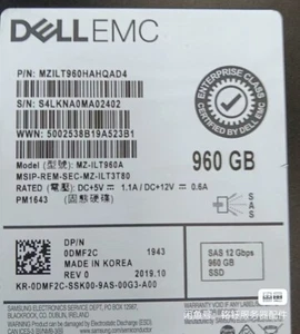 DMF2C 0DMF2C Dell EMC 960GB SAS 2.5" 12G SSD 14/15/16G KIT - Picture 1 of 2