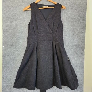 Lush Dress Womens Size 10 Grey Wool Angora Cashmere Blend A-Line Business - Picture 1 of 12