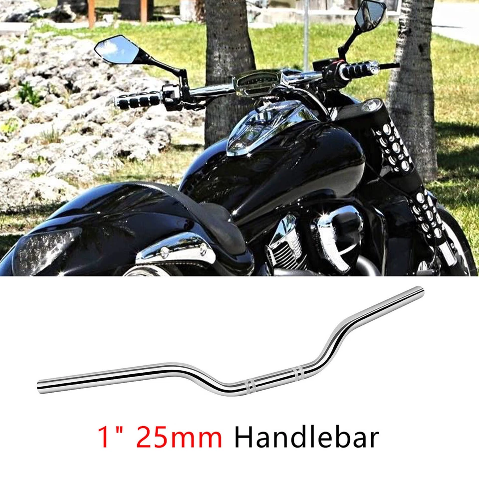 Motorcycle 1" 25mm Handlebar Tracker Drag Bar For Harley Dyna Sportster Bobber Foto 1 de 4