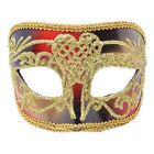 Forum Red & Gold Decorative Eyemask Ladies Fancy Dress New