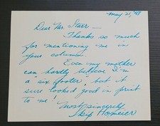 SKIP HOMEIER LETTER 1948 SIGNED CHILD ACTOR STAR VINTAGE AUTOGRAPH