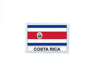 Patch toppe toppa stampato termoadesiva bandiera costa rica CR - Picture 1 of 1