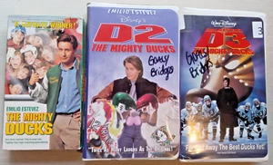 The Mighty Ducks Trilogy VHS - D1 D2 & D3 - Emilio Estevez Hockey Disney Tapes - Bild 1 von 8