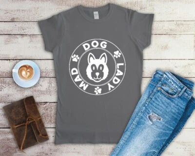 GILDAN Mad Dog Lady Ladies Fitted T Shirt Sizes Small-2XL
