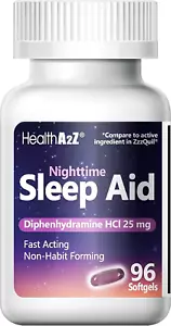 ✨ Health A2Z Sleep Aid, Diphenhydramine Hcl 25Mg Softgels, Supports Deeper, Rest - Picture 1 of 7