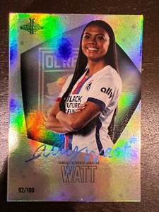Ally Watt 2022 Parkside NWSL Signature Series Auto #SS-AW Foil 92/100 Reign RC