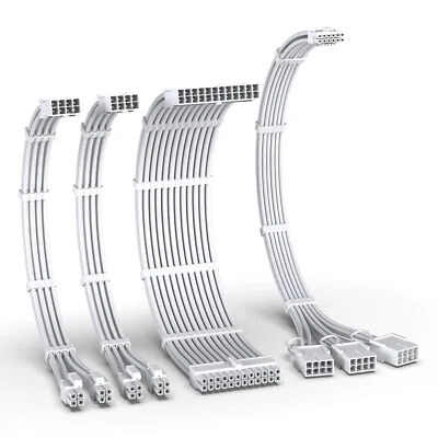 PCIE 5.0 12VHPWR Sleeved Cable Kit16AWG Stromversorgungskabel Verlängerung24P... - Bild 1 von 4